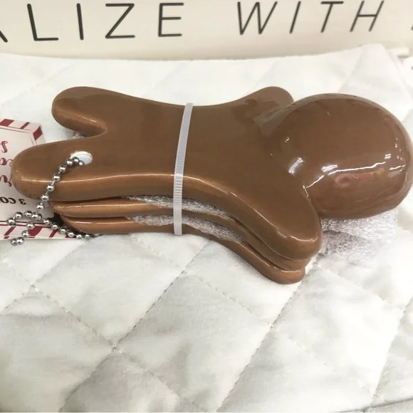 SOLD NWT - Gingerbread Man Figural Ceramic Measuring Spoons 3 Count - Picture 3 of 3